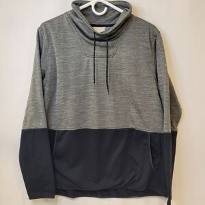 Women's Columbia Light Gray And Black Cowl Neck Pullover XL